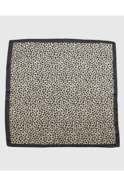 VERDE Γυναικεία Εσάρπα 03-0002561 ANIMAL PRINT ΜΑΥΡΗ