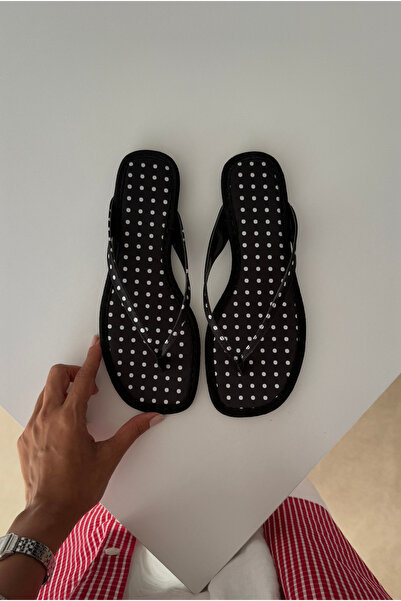 Mupa Shoes Women's Slippers Black White