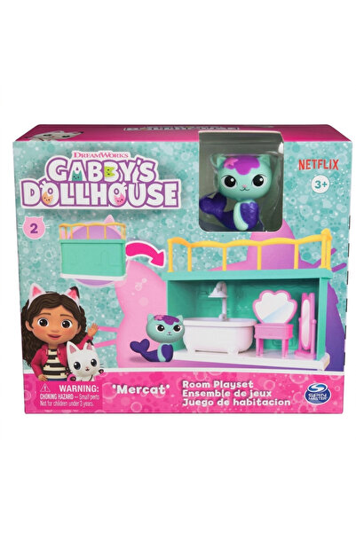 Spinmaster Gabby's Dollhouse Dream House Playroom Set Mercat