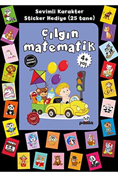 Beyaz Panda Yayınları الرياضيات المجنونة للأعمار من 4 سنوات فما فوق مع الملصقات