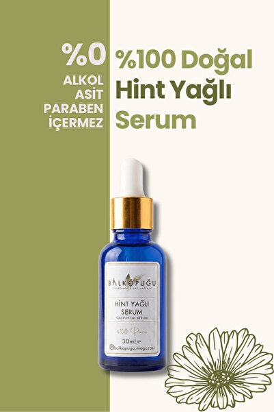 Balköpüğü %100 Doğal Hint Yağlı Serum Yağ Bezesi Karşıtı Bakım, Cilt Onarıcı,...