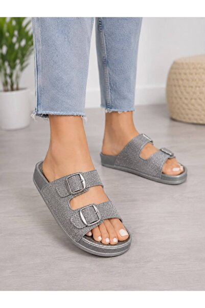 Babetty Women's Silvery Double Buckle Orthopedic Anatomical Supported Stylish...