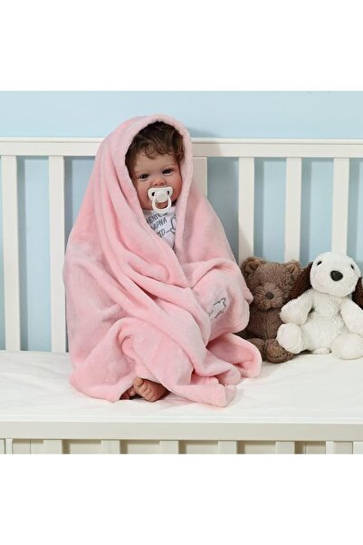 CREVENT 76X102CM Cute Plush Cozy and Warm Fleece Baby Blanket for Girls Infan...