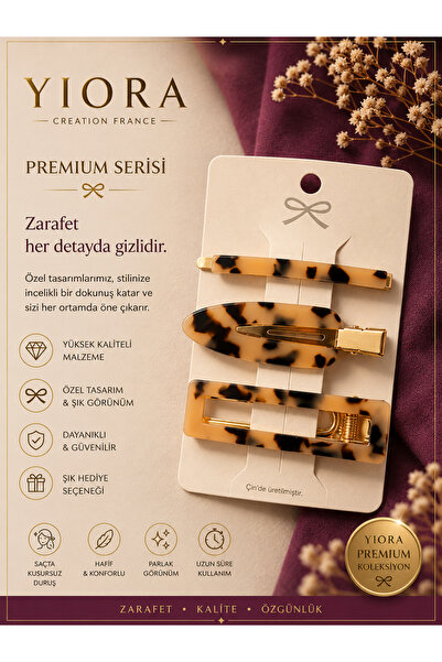 yiora Set de 3 bucăți din seria Premium pentru femei, cu model de broască țes...