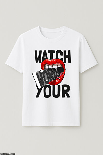 CALKARCOLLECTION Unisex Oversize Watch Words Your Tshirt