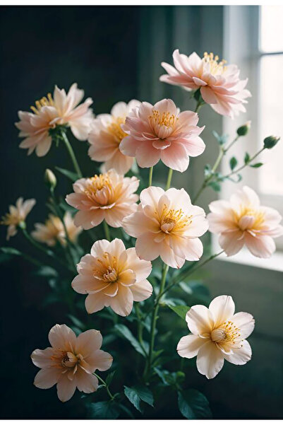 Bloom & Sow Seed بذور داليا بلون كريم المشمش - داليا زينة متعددة الأزهار بلون...