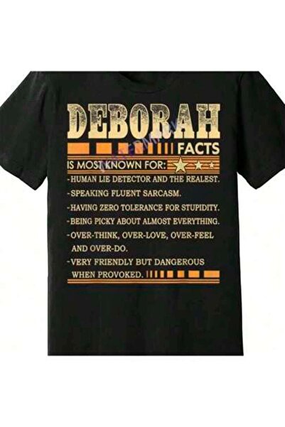9TAY تي شيرت رجالي مضحك بأكمام قصيرة ورسومات من FACTS Shirt Deborah First Nam...