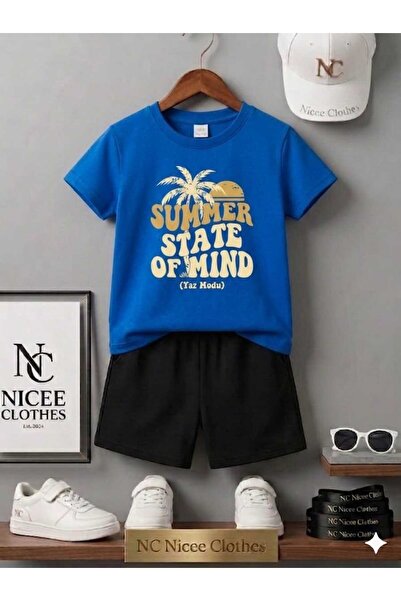 Leto Lykia Summer Children's T-Shirt Shorts Unisex (Summer Mode Printed)