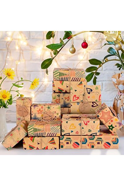 NALACAL 12 x Gift Wrapping Paper Sheets - Star Heart Birthday Wrapping Paper ...