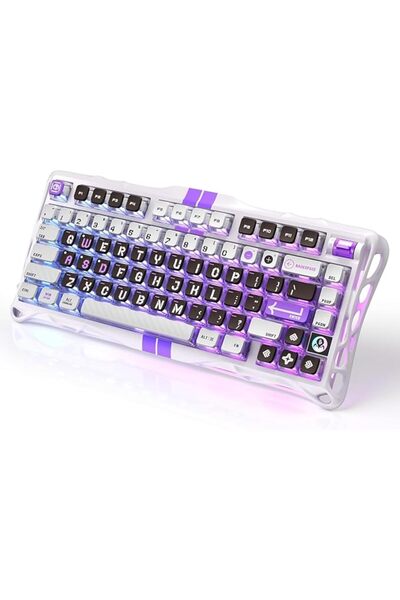 Gravastar لوحة مفاتيح ميركوري K1 الميكانيكية للألعاب (أبيض متدرج) - تصميم 75%...