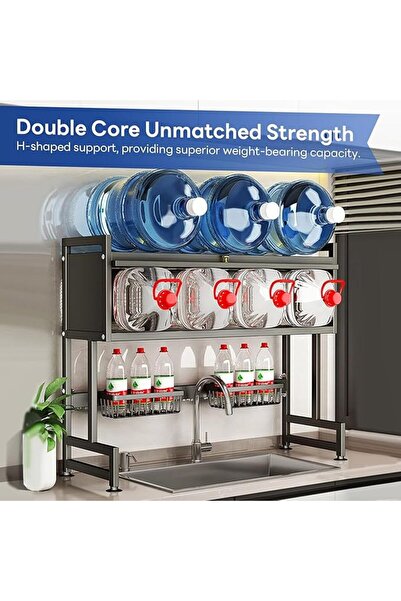 U-HOOME U HOOME Dish Drying Rack, 3 Tier Over The Sink Dish Drying Stand Kitc...