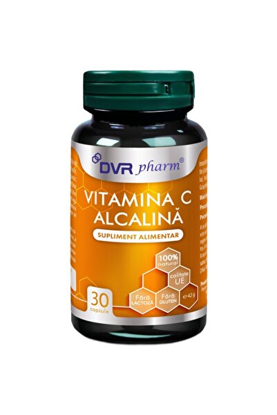 DVR Pharm Vitamina C alcalina 100% naturala, fara gluten, fara lactoza, 30cps