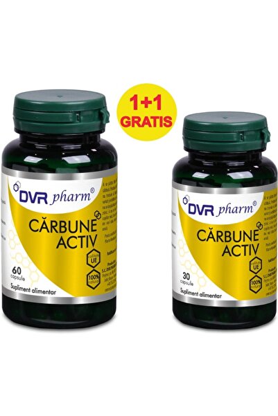 DVR Pharm Supliment nutritiv, Carbune activ, set 1+1, 300mg