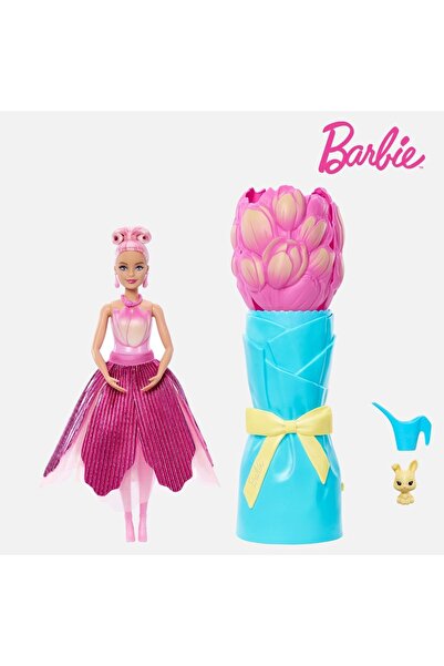 mattel Păpușă Barbie Petal Pop Reveal - Set cadou surpriză cu floare de trand...