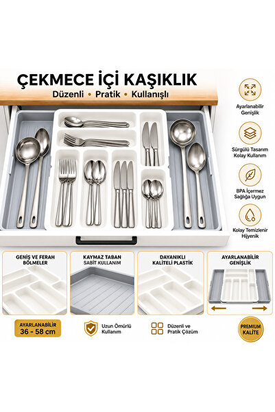 Çekmece içi ayarlanabilir kaşıklık