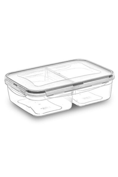 GeeS Global 1 Liter Food Storage Container with 2 Compartments, Leak-Proof Ga...