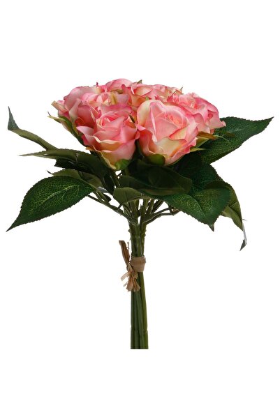 Atmosphera Buchet de 9 trandafiri artificiali - Roz, H.24 cm