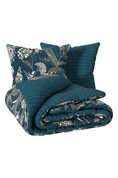 Atmosphera Set lenjerie de pat 3 piese  "Art Deco Paon " - Bumbac, 240x220 cm