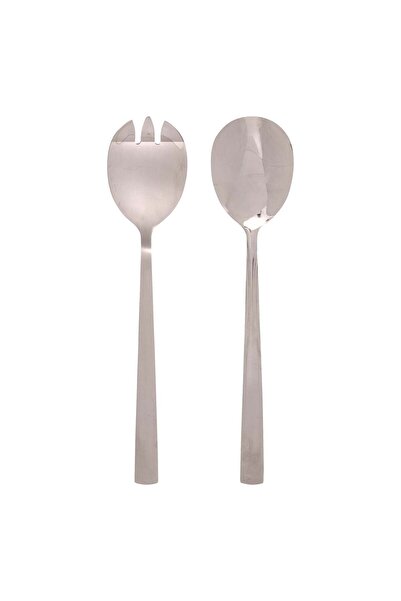 Secret de Gourmet Set de 2 tacâmuri pentru salată "Nevis" - Argintiu