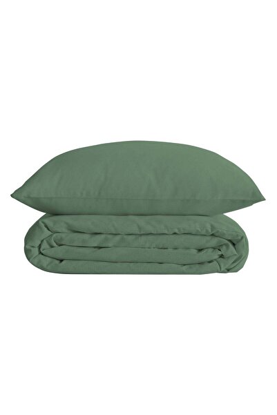 Atmosphera Set de lenjerie de pat 3 piese "Landiha" - Percal, Verde Jad, 260x...