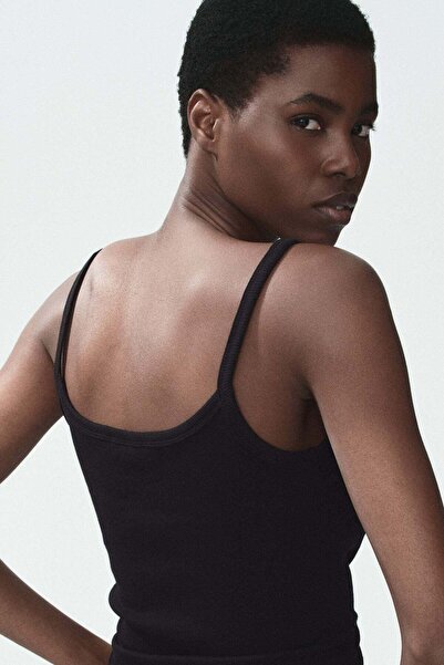 H&M Ribbed cotton strappy top
