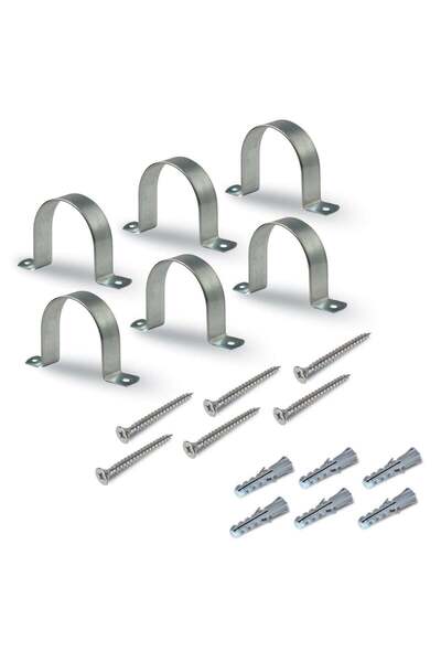 Duravel U Clamps Fastener Hanger Pipe Clamps Clip with Screw and Plug, for Co...
