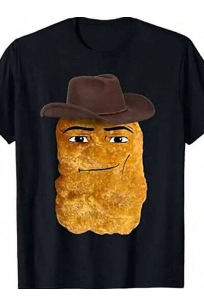 NOURAM Cowboy Chicken Nugget Meme T Shirt Black