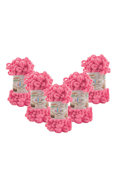 Alize Puffy pređa za ručno pletenje, pakovanje od 5 komada - 560 roze - 100 g...