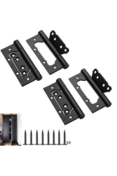 STARSTAR 4-pack 5-inch slotless heavy-duty stainless steel door hinges for re...