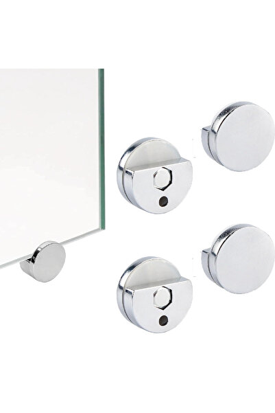 STARSTAR 4-piece mirror mounting bracket set, round mirror clip, glass clip, ...