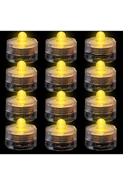 STARSTAR 12pc Waterproof Mini LED Underwater Floating Tea Lights for Pond Party
