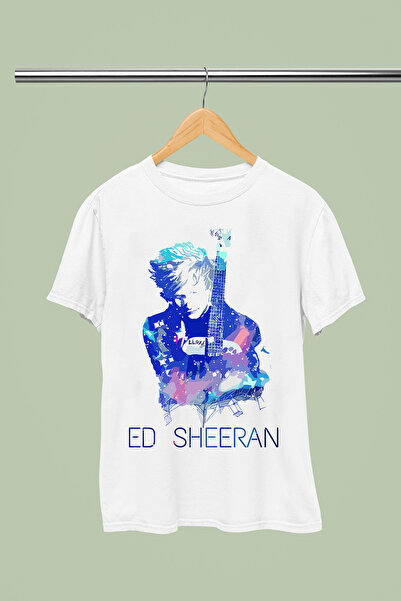 MAGORS تيشيرت ED SHEERAN مطبوع من القطن بأكمام قصيرة وقصة عادية للشباب والأطفال