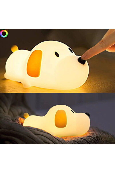 STARSTAR LED Night Light Silicone Puppy Touch USB Rechargeable with Timer RGB...