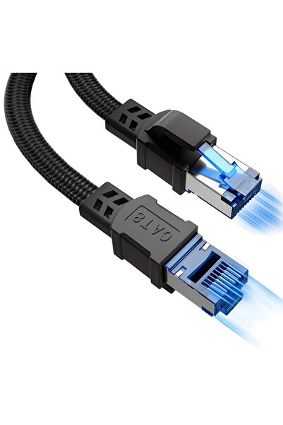 Vetech 8 Ethernet Kablosu LAN Kablo 40Gbps 2000MHz Süper Hızlı Ağ Kablosu Gig...