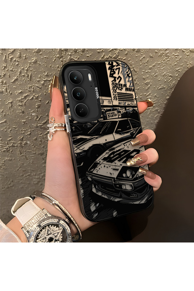CHICASELUX Realme C75 4g Compatible Manga Drawing Classic Car Flat Printing Q...