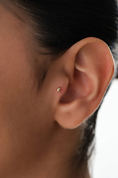 YAVUZ KUYUMCULUK 14 Ayar Altın Top Tragus Piercing