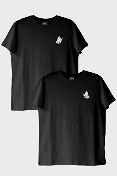 lofux Ghost Silhouette Black T-Shirt