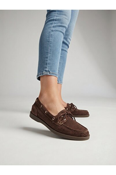 Rüya Shoes أحذية باليه مريحة من الجلد الطبيعي بنعل طبي من جلد الغزال