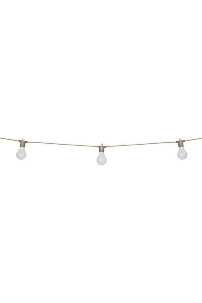 Atmosphera Ghirlandă LED de exterior "Gina" - Cu baterii, 10 globuri, Bej, L....