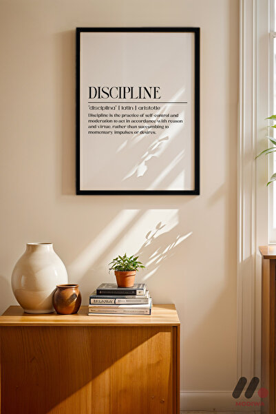Modiwa Design Discipline Tanım Posteri, Siyah Çerçeveli Duvar Tablosu - Motiv...