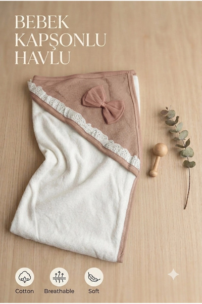 VaVbaby Baby Towel Bathrobe for Girls and Boys - with Bow, Edge Detail, Super...