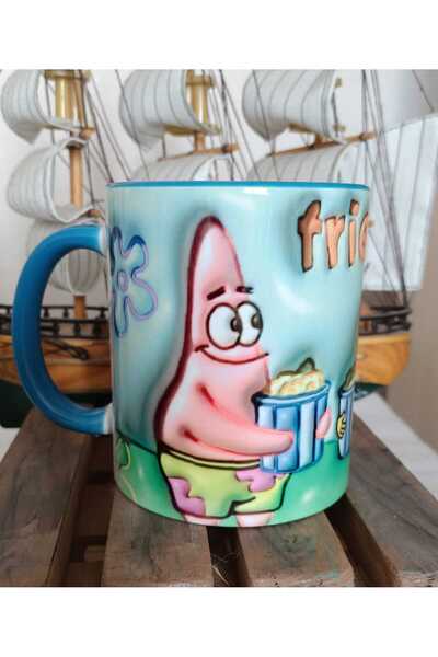Mugs and love Sünger bob baskı premium kupa