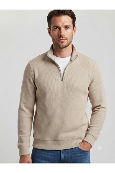 EXERAGLOBAL ERKEK DİK YAKA SELANİK SWEAT