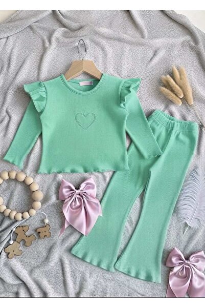 renkli diyar Girls' Spanish-Style Pants Suit with Long Sleeved Blouse for Nur...