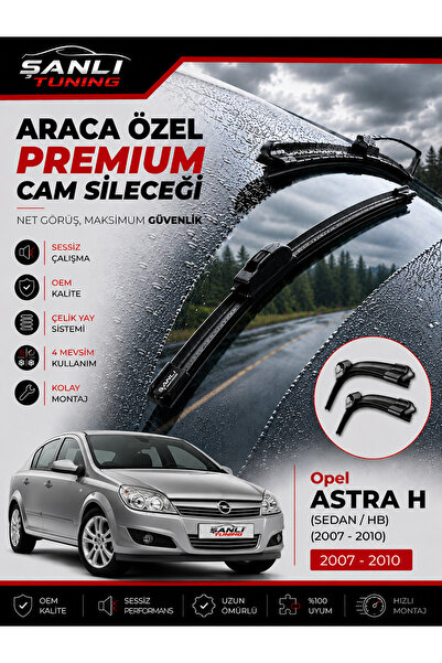 Şanlı Tuning Opel Astra H Sedan / HB 2007-2010 Araca Özel Muz Tipi Ön Cam Sil...