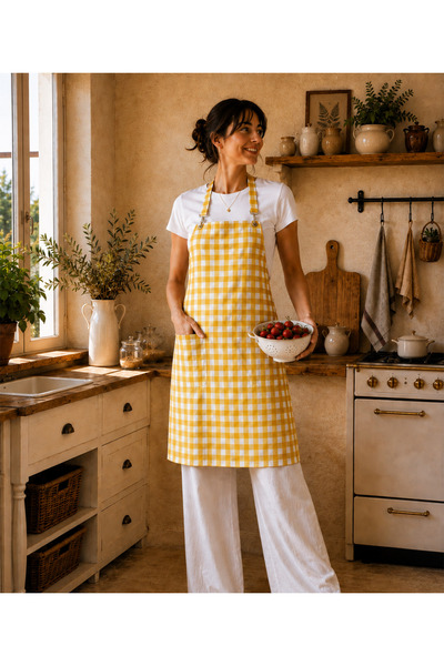 Vintero Home Kitchen Apron Chef's Apron with Neck Strap Water Repellent Panam...