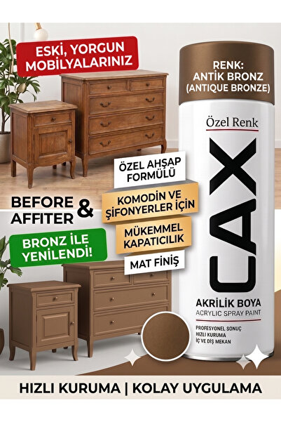caxcolors CAX Akrilik Sprey Boya 400ml - Mobilya Yenileme Boyası, Komodin & Ş...