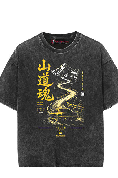 dompulerimoda Japan Anime Gothic Printed Unisex Washable Vintage Oversize Vin...