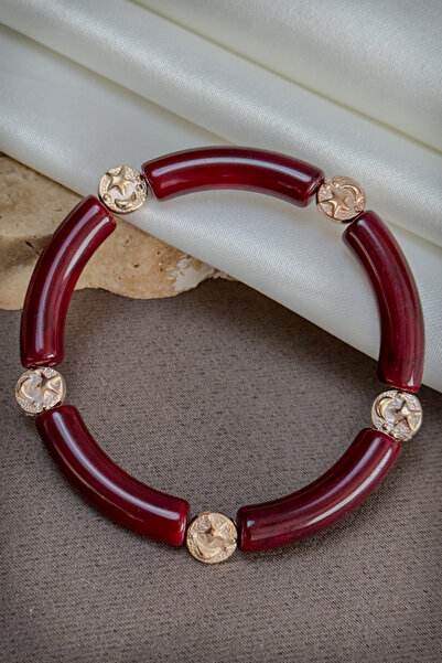 Dore Collection سوار من الراتنج الأكريليك على شكل أنبوب من الخيزران مع جهاز ذ...