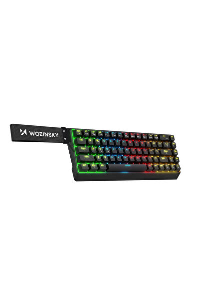 WOZINSKY Tastatură mecanică de gaming pentru calculator cu iluminare de funda...